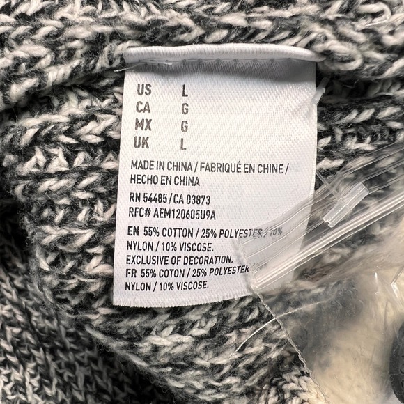 American Eagle Baja Sweater Hoodie Men Large Heather Gray Cozy Surf Lounge NEW - Picture 10 of 12